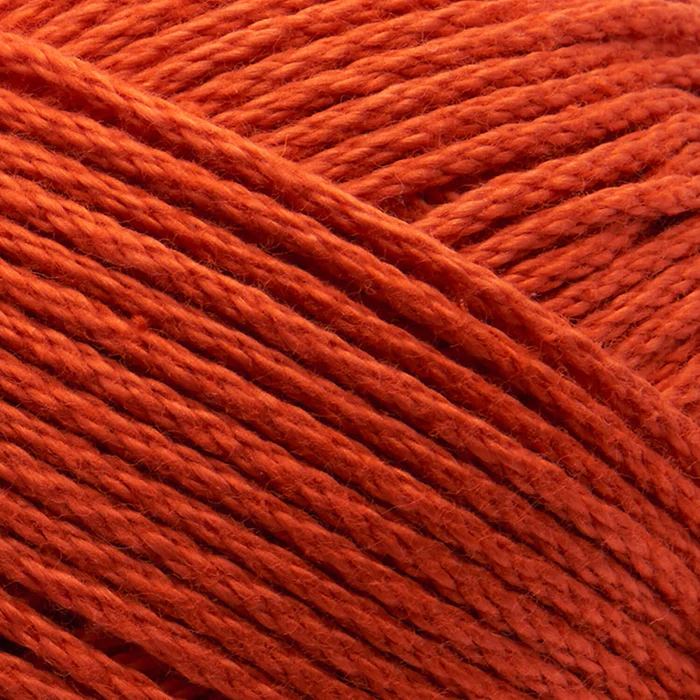 Lion Brand 24/7 Cotton 133 Tangerine. Mercerized Cotton